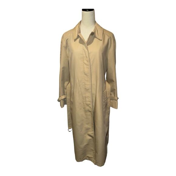 LONDON FOG Vintage Classic Full Length Trench Coat Size 18 - Picture 6 of 9